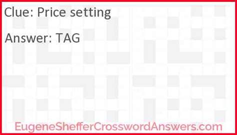 Set A Price Crossword Clue